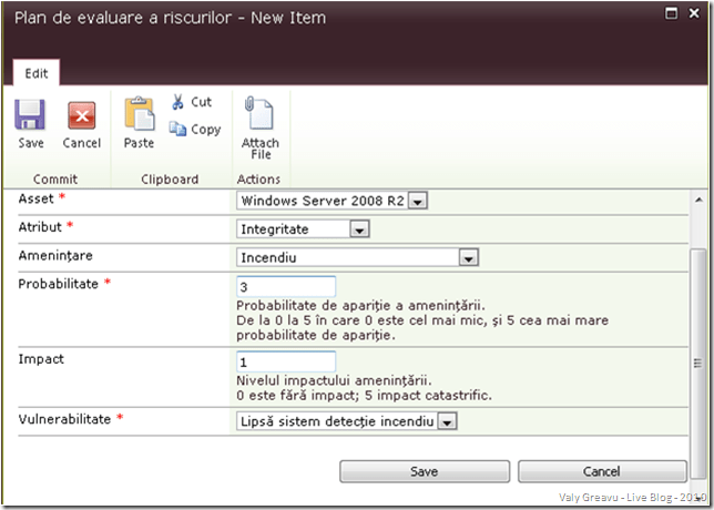 Adăugare element nou în PER