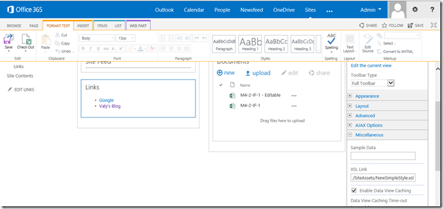 How to add the XSL as XSL Link for Links App