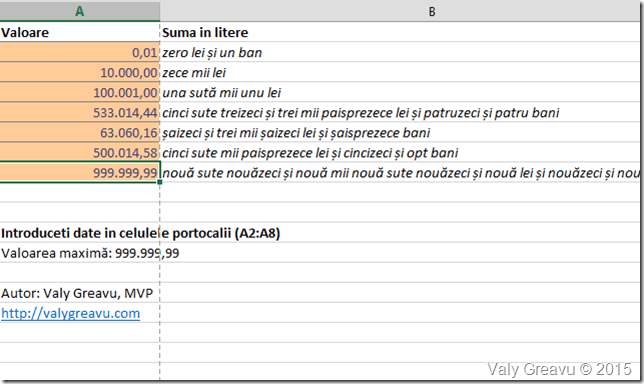Transformare numere in litere