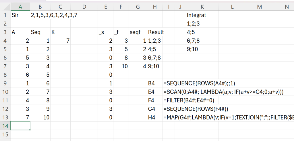 TieRopes rezolvare în Excel