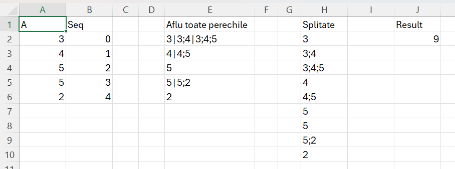 Rezolvare CountDistinctSlices în Excel.